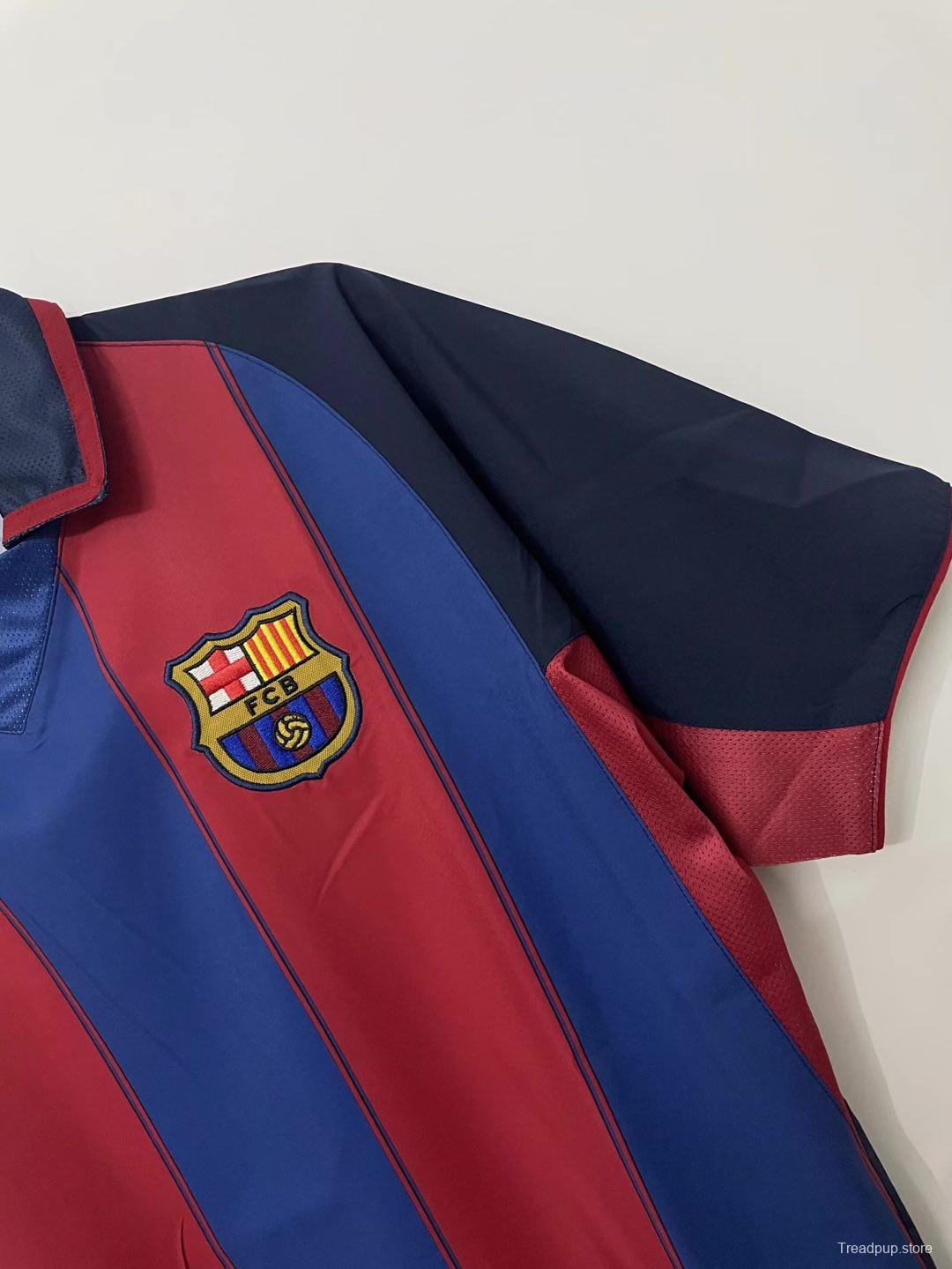 Retro 03/04 Barcelona Home Soccer Jersey