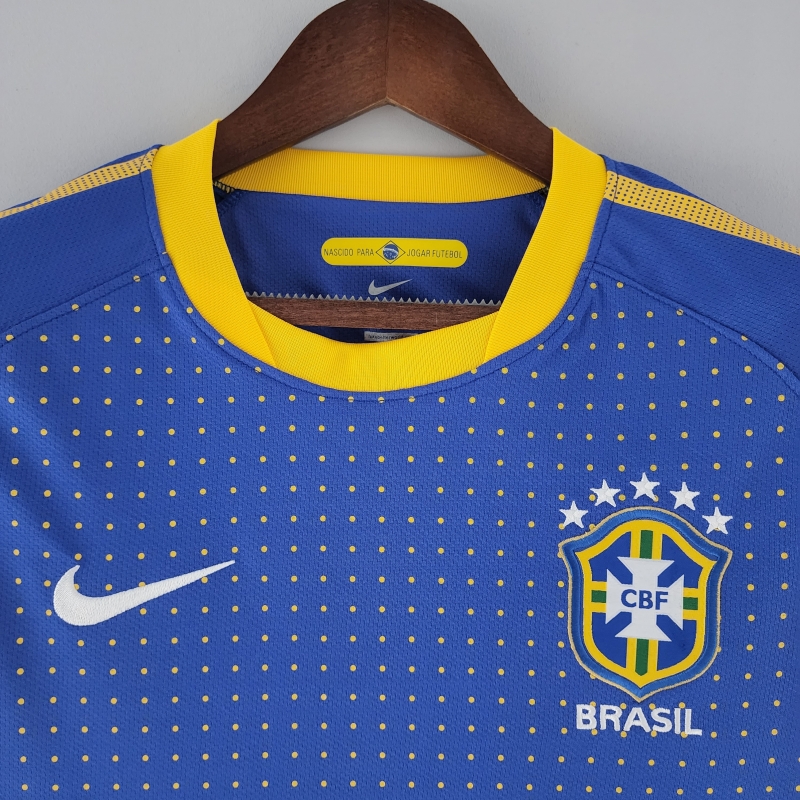 Retro 2010 Brazil Away Soccer Jersey