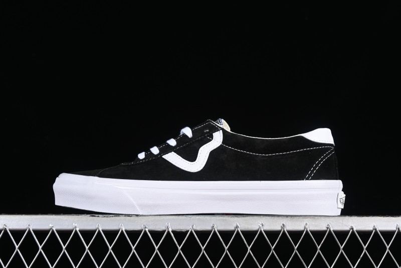 Vans Premium Sport 73 Classic Black & White Suede Low-Top Skate Shoes - VN000CR1BA2