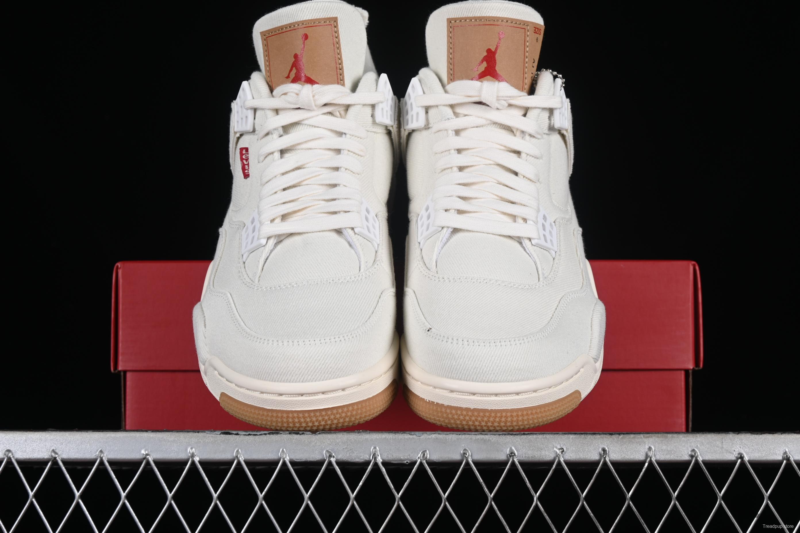 Levi's x Nike Air Jordan 4 Denim Basketball Shoes - AO2571-100