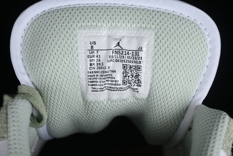 Nike Air Jordan 1 Low AJ1 Apple White Green Low-Top Lifestyle Basketball Shoes - FN5214-131