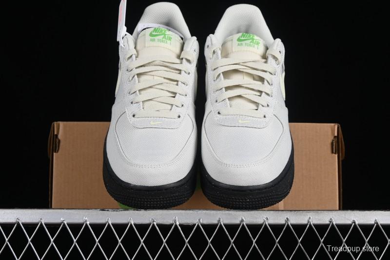 Nike Air Force 1 '07 Low White Black Canvas Casual Sneakers - FJ4160-002