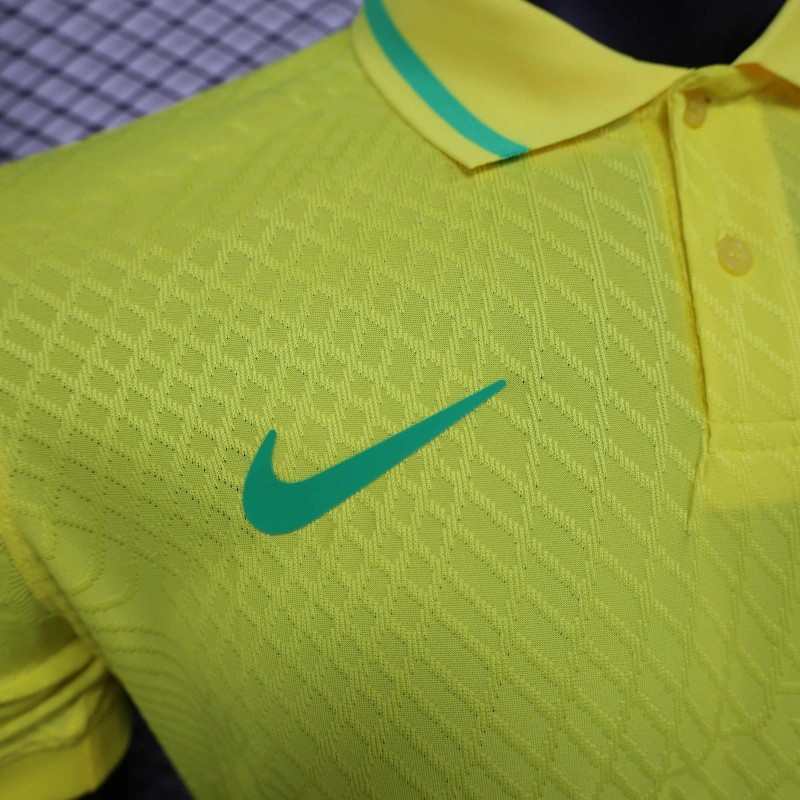 25/26 Player Version Brazil POLO Yellow Jersey