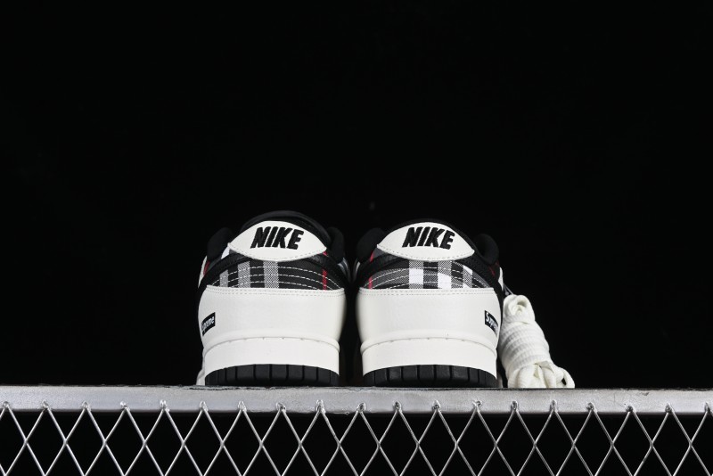 Nike SB Dunk Low Supreme Plaid Colorway Low-Top Casual Skateboarding Shoes - SP1098-071