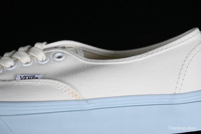 Vans Authentic White Blue Canvas Skate Shoes - VN0009PVEAK