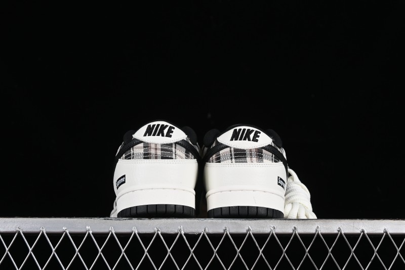 Nike SB Dunk Low Supreme Plaid Colorway Low-Top Casual Skateboarding Shoes - SU1098-061