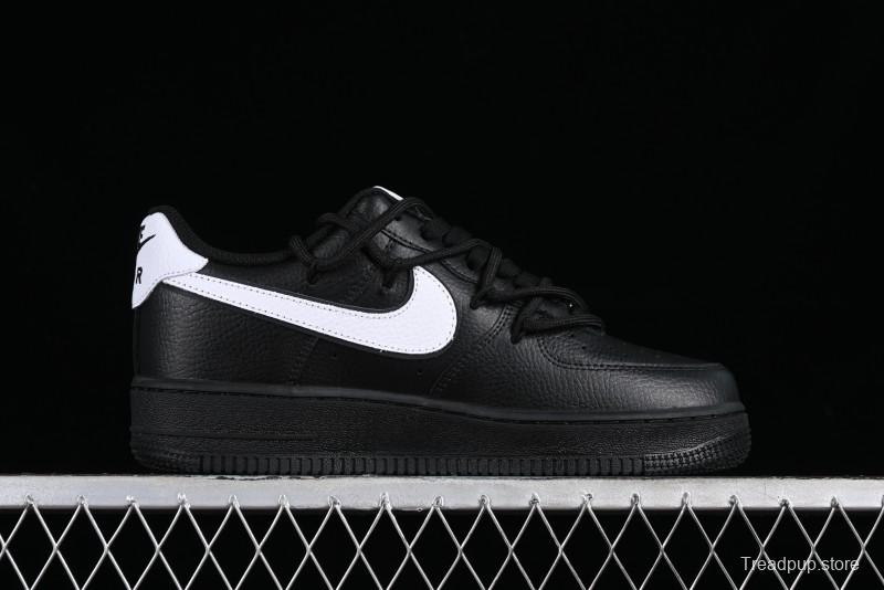 Nike Air Force 1 '07 Low Classic Lace-Up Casual Sneakers in Black & White - ZH0316-018