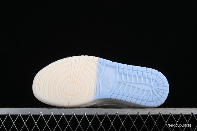 Nike SB Dunk Low Supreme Anniversary Edition Customized Low-Top Casual Sneakers in Off-White and Blue - BB6588-102