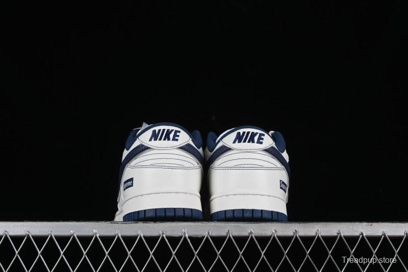 Nike Supreme x SB Dunk Low Collaboration Dark Blue Colorway Low-Top Casual Skate Shoes - RM2308-238