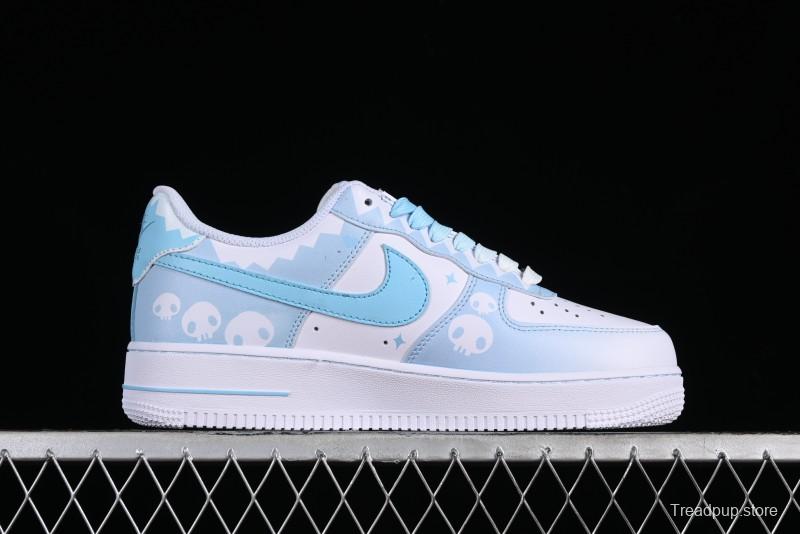Nike Air Force 1 Low Witch Collaboration Custom Leather Sneakers with Full-Length Air Cushion - CW2288-111