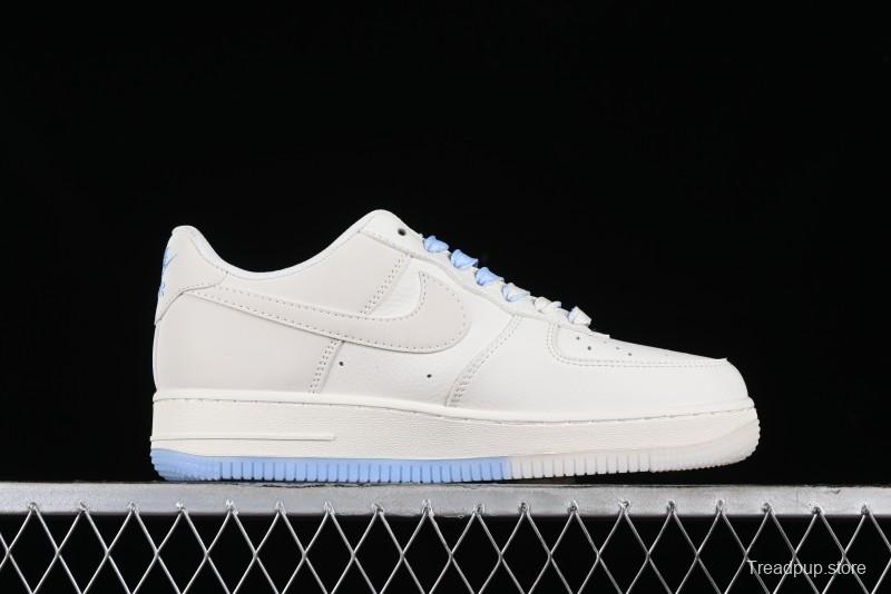 Nike Air Force 1 '07 Low Supreme Collaboration - White Blue Colorblock Low-Top Casual Sneakers BB9599-202