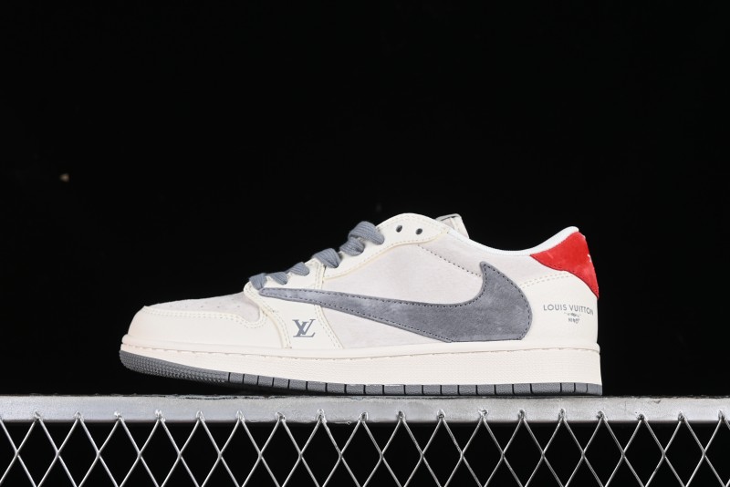 Nike Travis Scott x Fragment Design x Air Jordan 1 Low OG SP AJ1 LV Collaboration Casual Sneakers - XY2688-103