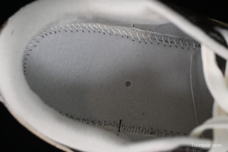 Nike SB Dunk Low LV Collaboration - Checkerboard Brown Monogram White Swoosh Anniversary High-End Custom Low-Top Casual Skate Shoes - SJ2068-255