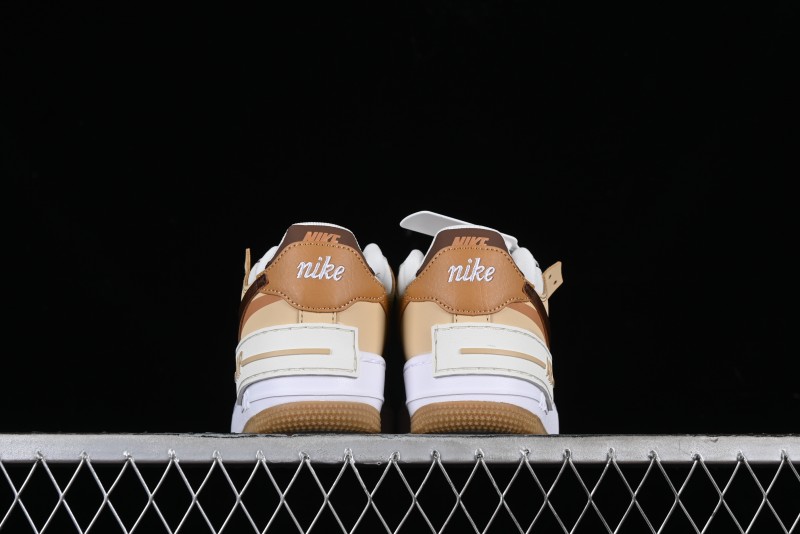 Nike Air Force 1 Shadow Low-Top Sneakers with Lightweight EVA Midsole and Anti-Slip RB Rubber Outsole - DZ1847-106