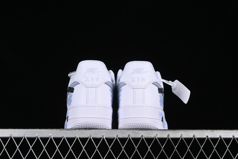 Nike Air Force 1 '07 Low Casual Sneakers with Two-Tone Shadow Swoosh and Custom Anime Art - CW2288-111