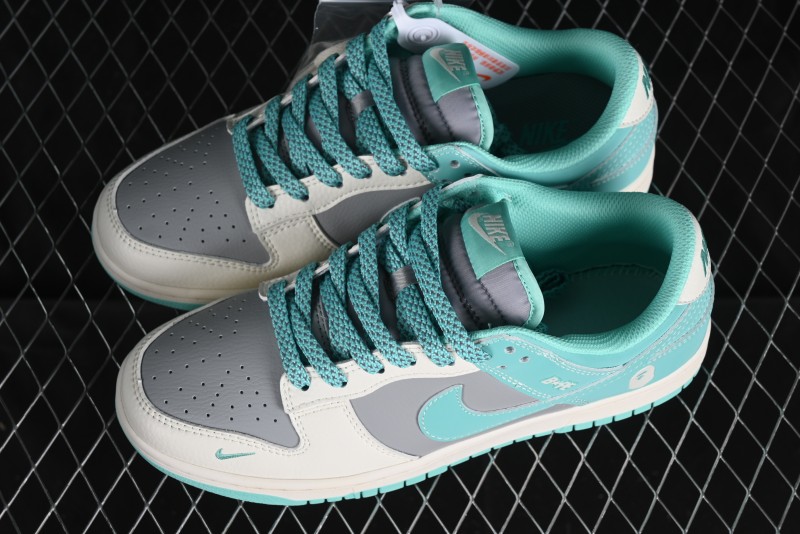 Nike SB Dunk Low BAPE Collaboration - Beige Grey Indigo Anniversary Custom Low-Top Casual Skate Shoes - BB8969-003