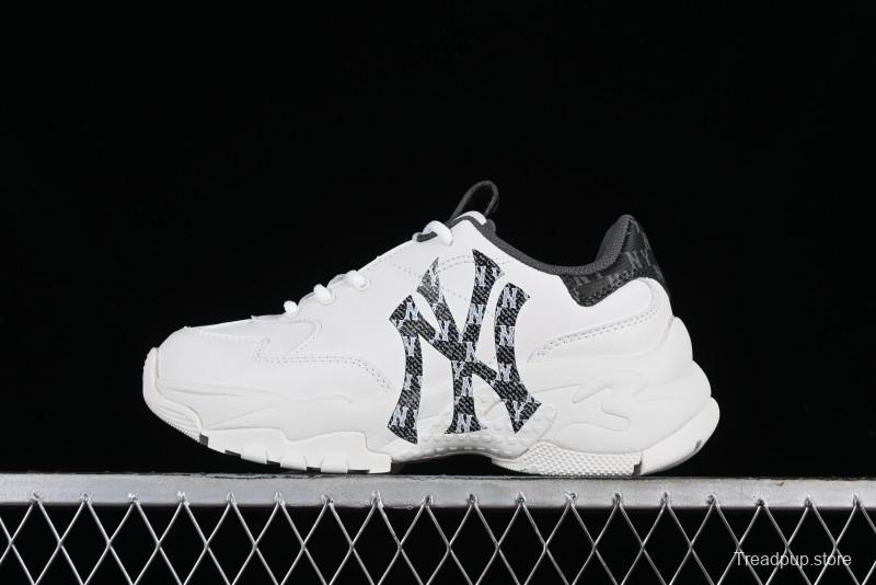 New York Yankees MLB Bigball Chunky Denim Monogram Platform Sandals - 3ASHBDM4N50BKS