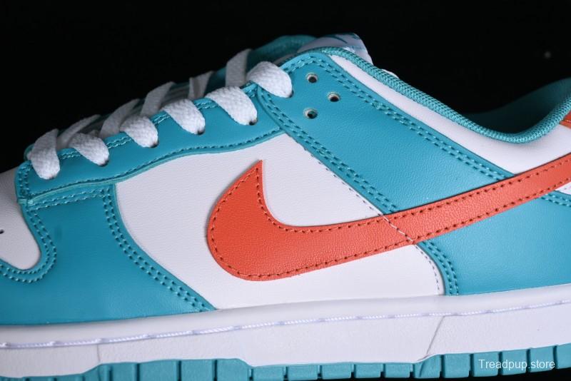 Nike SB Dunk Low Casual Skate Shoes in White Green Orange - DV0833-102