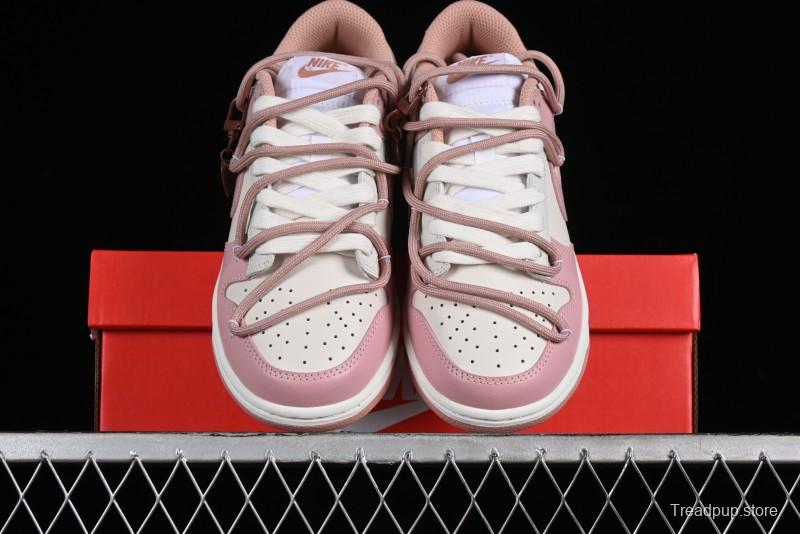 Nike Dunk Low ESS Custom Edition Rose Pink Retro Sweetheart Low-Top Casual Sneakers - DD1503-118
