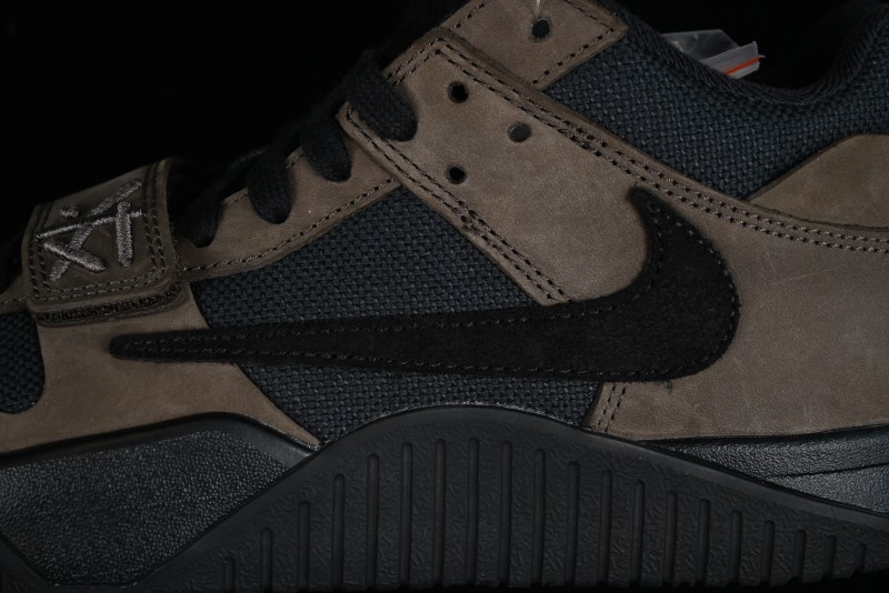 Nike Travis Scott x Jordan Cut The Check AJ1 Basketball Shoes with Velcro Design - FZ8117-200