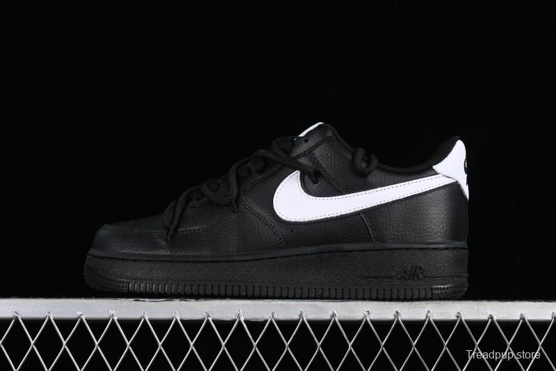 Nike Air Force 1 '07 Low Classic Lace-Up Casual Sneakers in Black & White - ZH0316-018