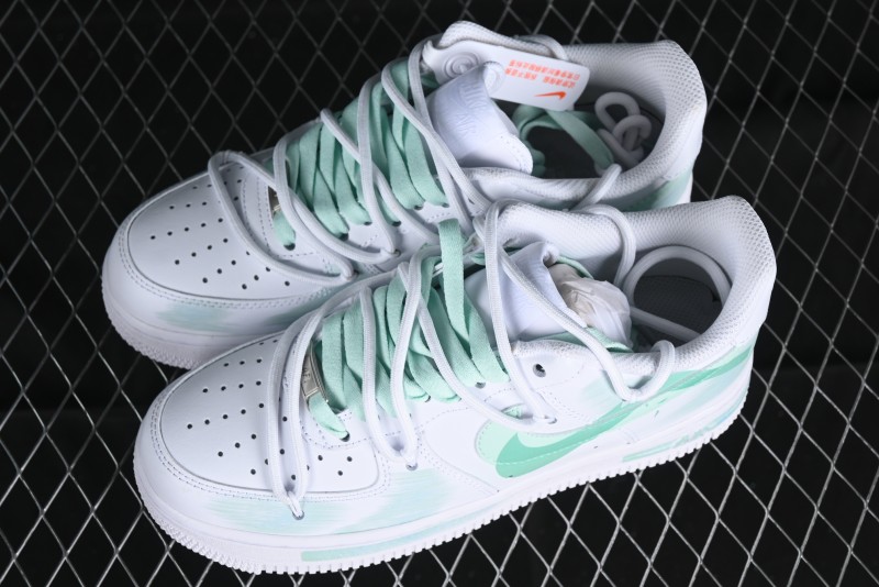 Nike Air Force 1 '07 Low Anime Themed Custom Swoosh Strap Casual Sneakers - ZH0316-023