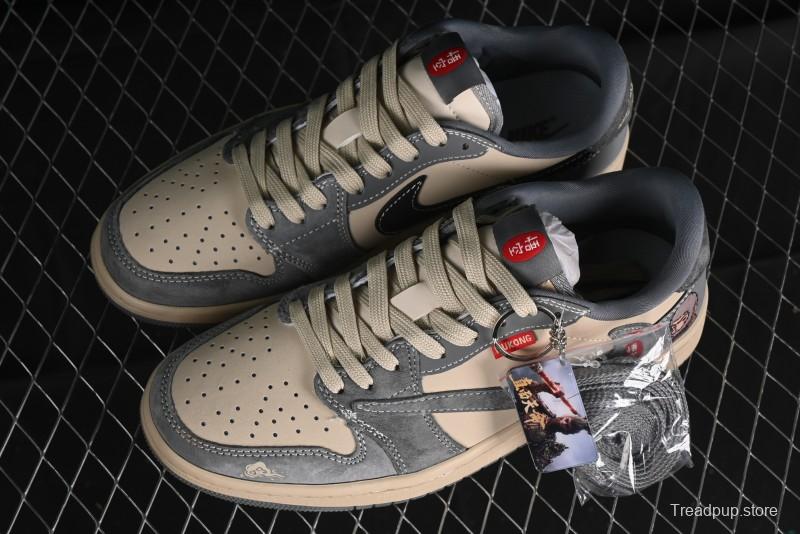 Nike Travis Scott x Fragment Design x Air Jordan 1 Low OG SP AJ1 Retro Sneakers - CH6336-013