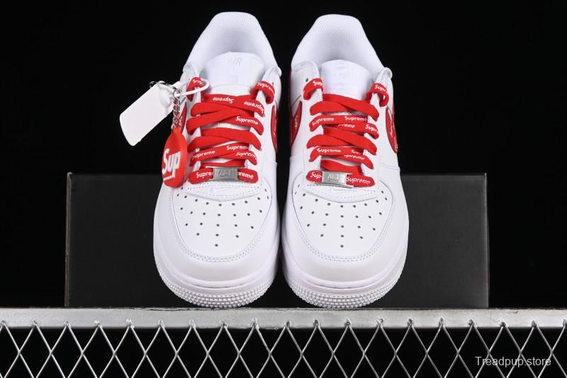 Supreme x Nike Air Force 1 '07 Low Casual Sneakers with Full-Length Air Solo Cushion - CU9225-010
