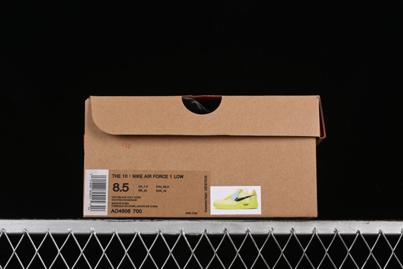 Nike Off White x Air Force 1 Low OW Transparent Yellow Sneakers - AO4606-700