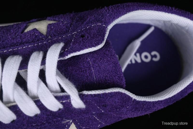 Converse One Star Retro Low-Top Skate Shoes in Purple Suede - 171586C