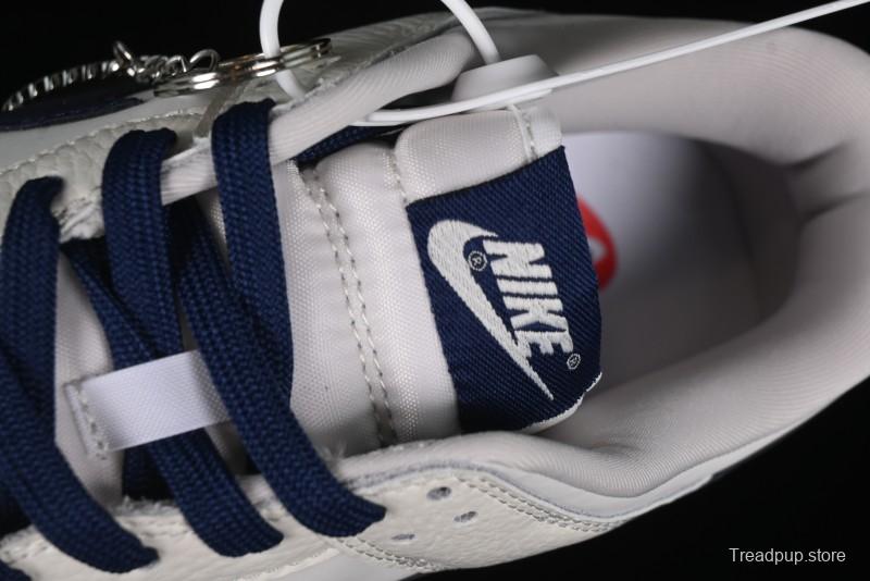 Nike SB Dunk Low Comme des Garcons Collaboration - Off-White Blue Swoosh Anniversary Custom Low-Top Casual Sneakers - KK1888-008