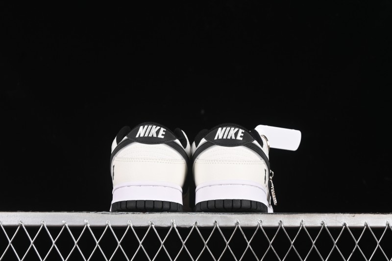 Nike SB Dunk Low Violent Bear Collaboration - Woven Black Swoosh Anniversary Custom Low-Top Casual Skate Shoes - KK1888-005