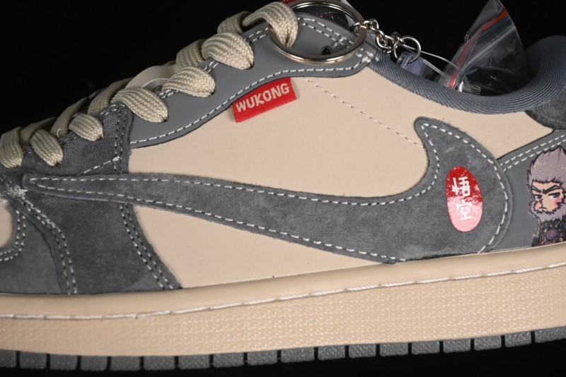 Nike Travis Scott x Fragment Design x Air Jordan 1 Low OG SP AJ1 Retro Sneakers - CH6336-013