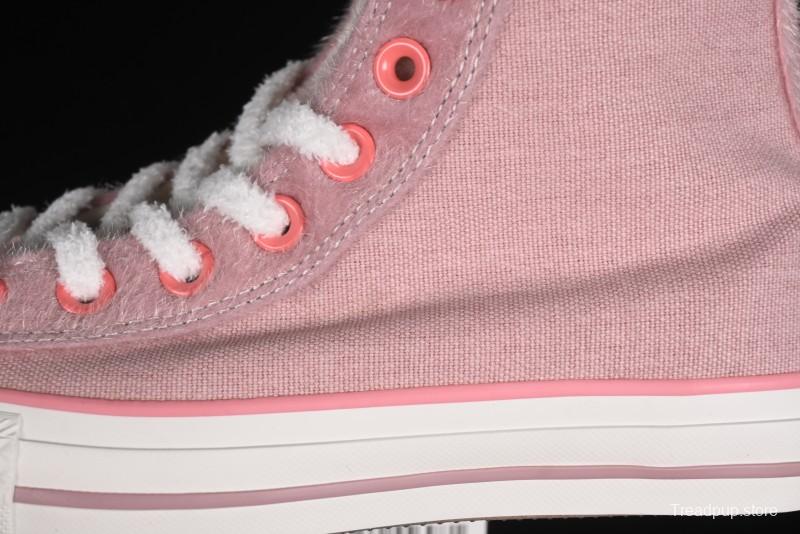 Converse Zoo Happy Pets Series High-Top Casual Sneakers with Plush Lining for Autumn Winter - A12769C
