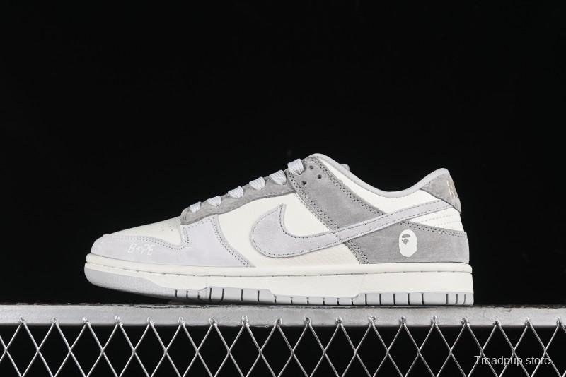 Nike SB Dunk Low BAPE Collaboration - Grey Pig 8th Anniversary Custom Low-Top Casual Skate Shoes - CH6336-226