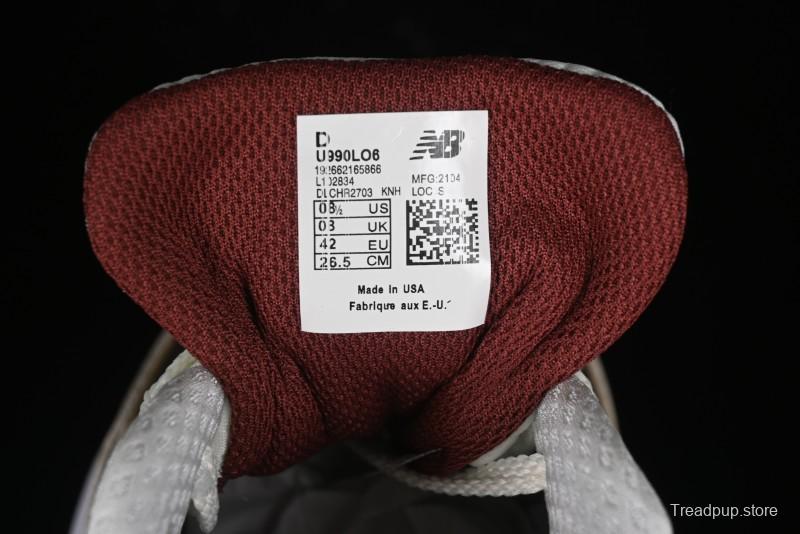 New Balance 990 Series Premium Retro Running Shoes with Carbon Fiber Midsole - U990LO6