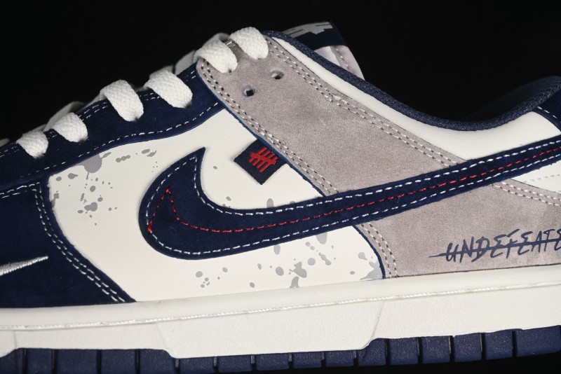 Nike SB Dunk Low UN Collaboration - Splatter Navy Swoosh Anniversary Custom Low-Top Casual Skate Shoes - DJ2024-041