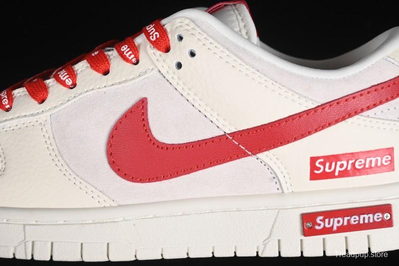 Nike SB Dunk Low Supreme Collaboration - Anniversary Edition Customized Low-Top Casual Skate Shoes - KK1333-002