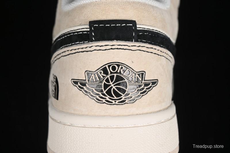 Nike Air Jordan 1 Low AJ1 The North Face Collaboration - Beige Coffee Retro Basketball Shoes - SJ9950-028