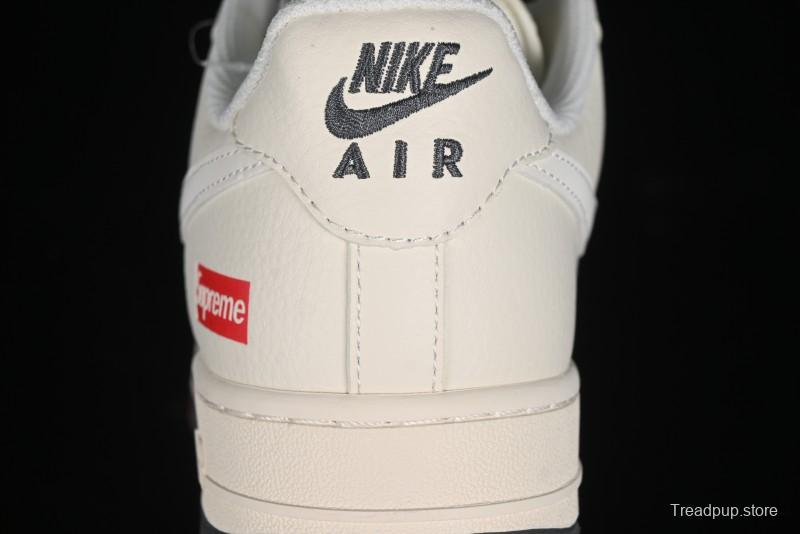 Nike Air Force 1 '07 Low Supreme Collaboration - Beige Red Blue Colorblock Casual Sneakers - XZ6188-228
