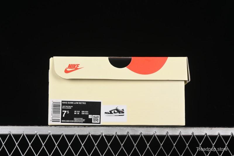 Nike SB Dunk Low Stussy Series - Grey Black with Black Swoosh Anniversary Custom Low-Top Casual Skate Shoes - MM1089-028