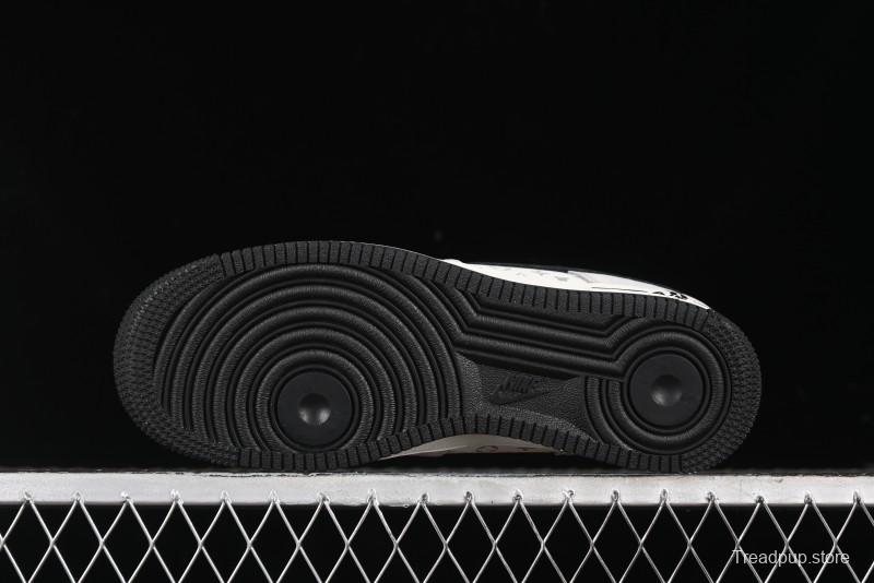 Nike Air Force 1 '07 Low Violent Bear Collaboration - Grey Black Print Low-Top Casual Sneakers - SJ9188-002