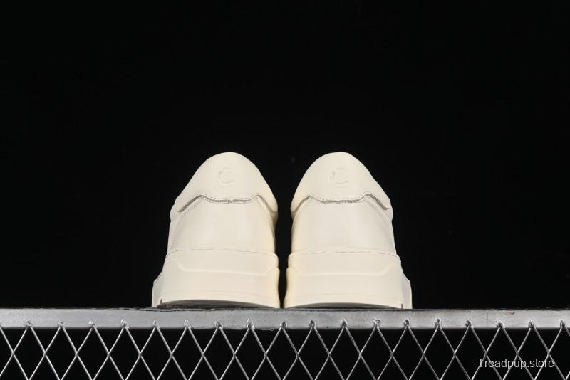 ECCO Street Light Series Autumn Platform Round Toe Versatile Casual White Sneakers 63311901002