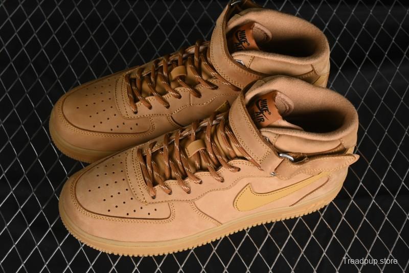 Nike Air Force 1 '07 Mid Suede Casual Sneakers in Wheat - DJ9158-200