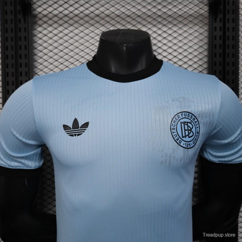 Player Version 2025 Germany 125Th Anniversary Light Blue with Adidas Retro Design Jersey