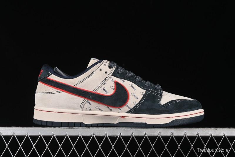 Nike SB Dunk Low Stussy Collaboration - Anniversary High-End Custom Low-Top Casual Skate Shoes - DQ1098-520