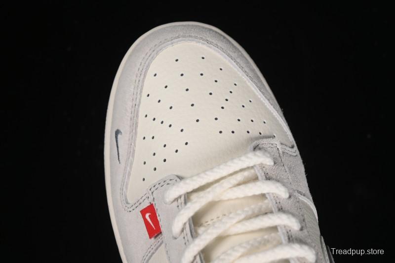 Nike SB Dunk Low The North Face Collaboration - Grey Pigskin Navy Swoosh Anniversary Custom Low-Top Casual Skate Shoes - SJ1089-009