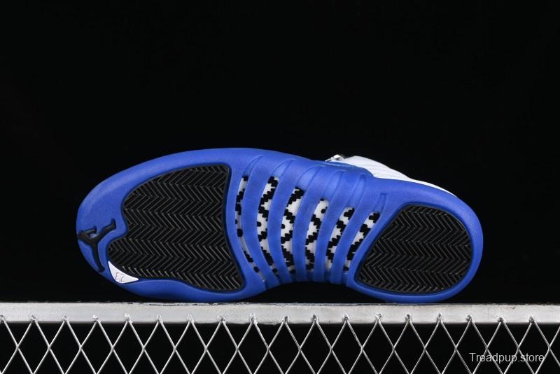 Nike Air Jordan 12 Retro Basketball Shoes in White and Blue - CT8013-140