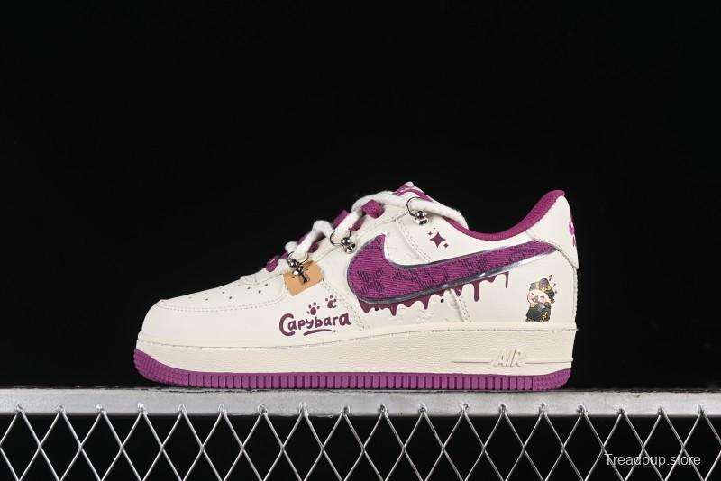 Nike Air Force 1 '07 Low x Capybara "Flute Blowing Boy" Casual Lace-Up Sneakers - LV0506-660