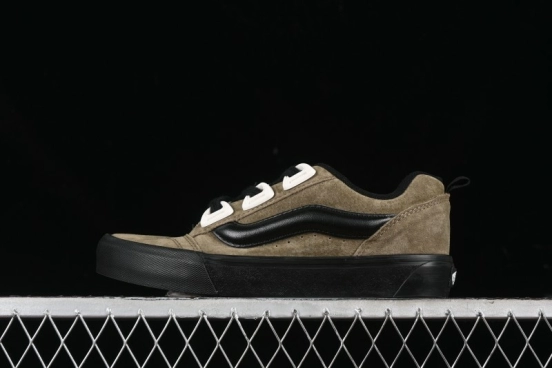 Vans Knu Skool DR Black Green New Series Chunky Sneakers - VN000CZU0BP